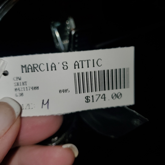 NWT Brown Silk Central Park West skirt beaded size medium pleated MSP 175 - Picture 4 of 8